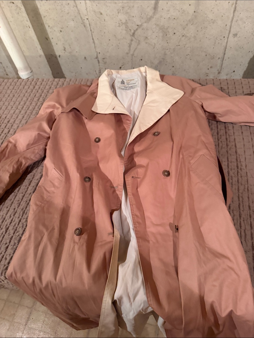 Women's Dusty Rose Double-Breasted Trench Coat - Unbranded